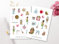 Preview: Weihnachten Kekse backen Sticker Set